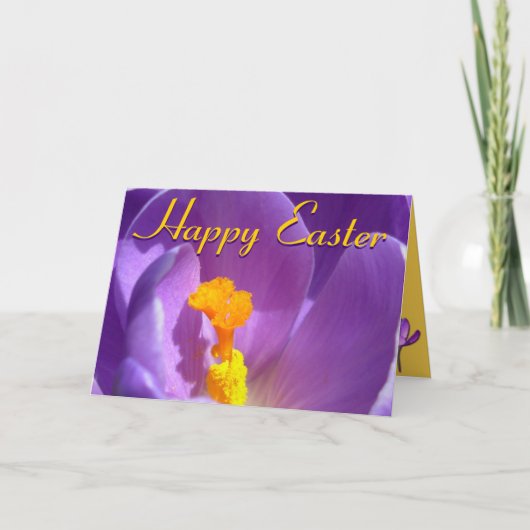 Cartes de Pâques Fleurs de crocus Carte de voeux p (Devant)