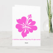 Cartes de Pâques pour fille Aloha Hula (Dos)