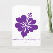 Cartes de Pâques pour fille Aloha Hula (Dos)