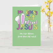 Cartes de Pâques religieuses - Lapin de Pâques pou (Fleur jaune)