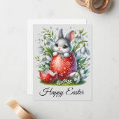 CARTES DE PÂQUES SIMPLE CUTE HAPPY (Devant/Arrière en situation)