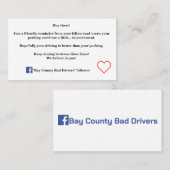 Cartes De Parking (Amicales) Mauvaises (Devant / Derrière)