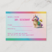 Cartes de parrainage Rose pour Poodle (Devant)