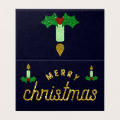 Cartes de parties scintillant de Noël (Outside Unfolded)