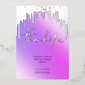 Cartes de Parties scintillant Holographique Merci (Recto)