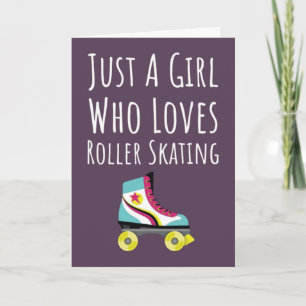 Cartes de patin à roulettes mignonnes roses pour b