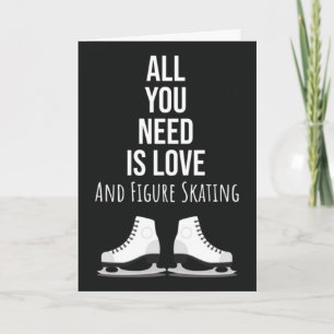 Cartes de patinage artistique mignon Patineur Spor