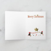 Cartes de pattes de Père Noël de chiot de (Intérieur)