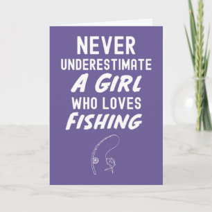 Cartes de pêche rose mignonnes pour bébés filles e