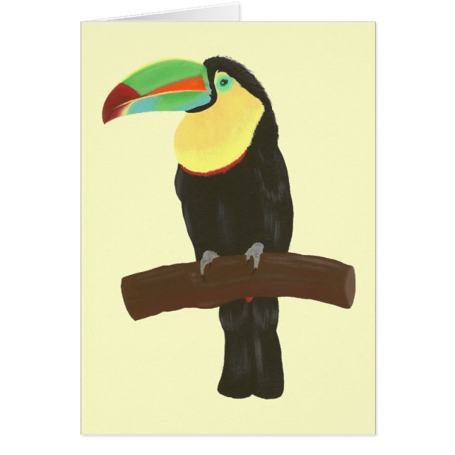 Cartes de peinture Toucan colorées (Devant)