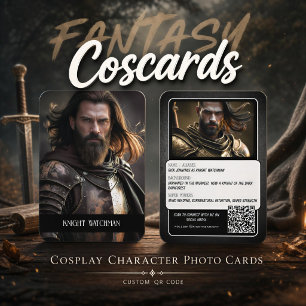 Cartes de personnage de cosplay Fortitude avec cod