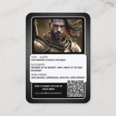 Cartes de personnage de cosplay Fortitude avec cod (Dos)
