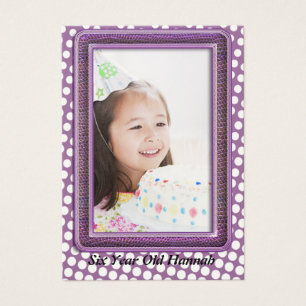 Cartes de Photo d'Anniversaire de Filles de Six An