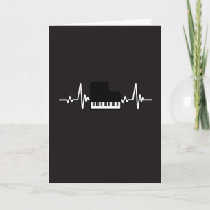 Cartes de pianiste noir et blanc Joueur de piano M