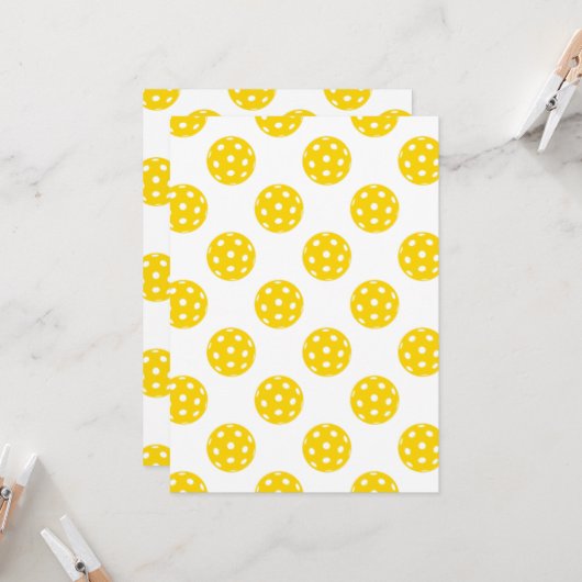 Cartes de Pickleball Invitations Annonces  (Devant/Arrière en situation)