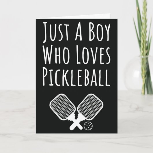 Cartes de Pickleball pour garçons Citations sur le (Devant)