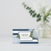 Cartes de Place Anglais Bleu Hydrangea Parties sci (Debout devant)