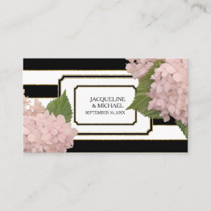 Cartes de Place Anglais Rose Hydrangea Parties sci