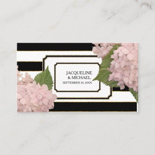 Cartes de Place Anglais Rose Hydrangea Parties sci (Devant)