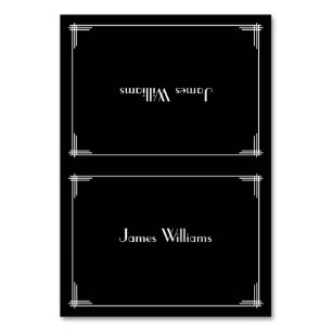 Cartes de Place Art Déco sur mesure Black Great Ga