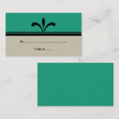 Cartes de Place Art Déco Vert/Beige (Devant / Derrière)