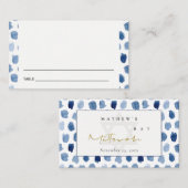 CARTES DE PLACE BAT MITZVAH DE BAR EN COULEUR D'EA (Devant / Derrière)