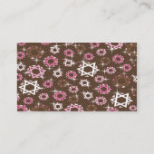 Cartes de place de la table de Bat mitzvah rose et (Dos)