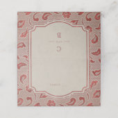 Cartes de place de mariage campagnard de dentelle (Extérieur déplié)