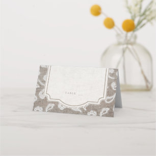 Cartes de place de mariage campagnard rustique den