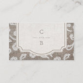 Cartes de place de mariage campagnard rustique den (Dos)