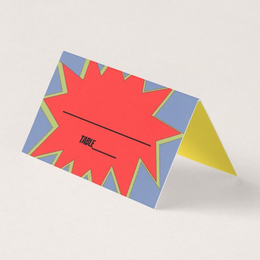 Cartes de place de super héros (Devant)