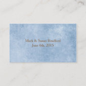 CARTES DE PLACE DE TABLE - MARIAGE BLEU DE PLAGE/L (Dos)