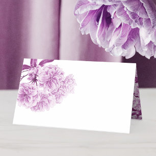 Cartes de place de tente fleurie mauve de printemp