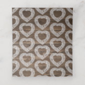 Cartes de place du mariage de coeur de dentelle ru (Intérieur déplié)