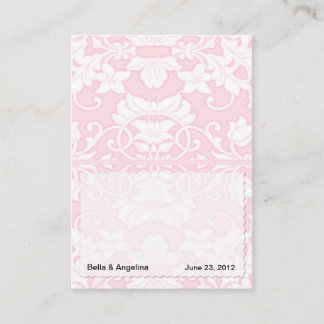 Cartes de place en Damas rose