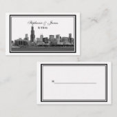 Cartes de place encadrées de Chicago Skyline (Devant / Derrière)