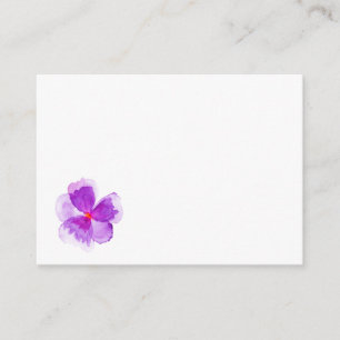 Cartes de place fleurie couleur pourpre