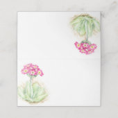 Cartes de place fleurie rose primrose (Extérieur déplié)