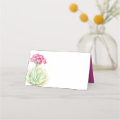Cartes de place fleurie rose primrose (Dos)