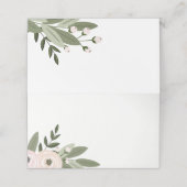 Cartes de place Floral Mariage Sprigs (Extérieur déplié)