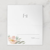 Cartes de Place Florale Orange Brûlé (Extérieur déplié)