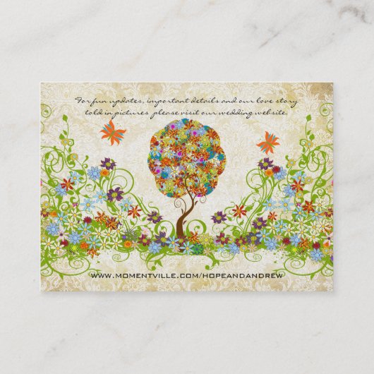 Cartes de place florales en écaille de forêt encha (Dos)