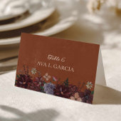 Cartes de Place Florales en Terracotta Rustique