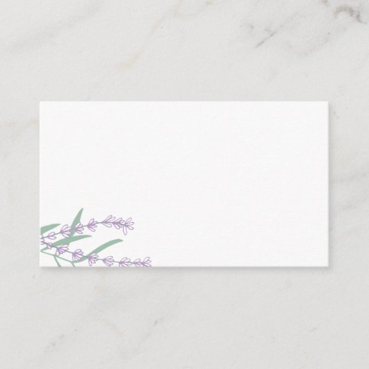 Cartes de place florales Lavender (Devant)