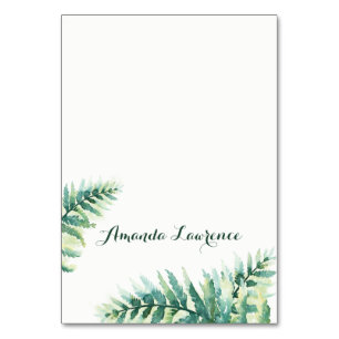 Cartes de place Green Ferme Watercolor