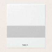 Cartes de place gris simples - pliées (Outside Unfolded)