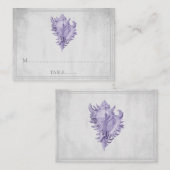 Cartes de place Mariage Conch Violet (Devant / Derrière)
