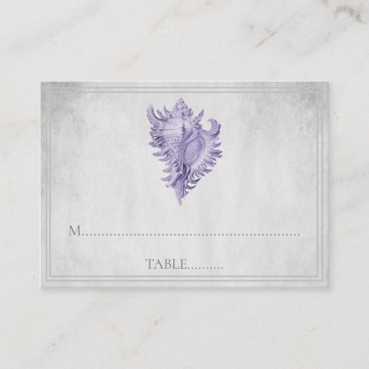 Cartes de place Mariage Conch Violet (Devant)