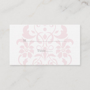 Cartes de Place Mariage damassé Rose Subtil