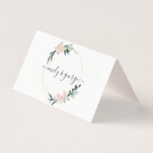 CARTES DE PLACE MARIAGE DE COULEUR D'EAU FLORALE B (Back)